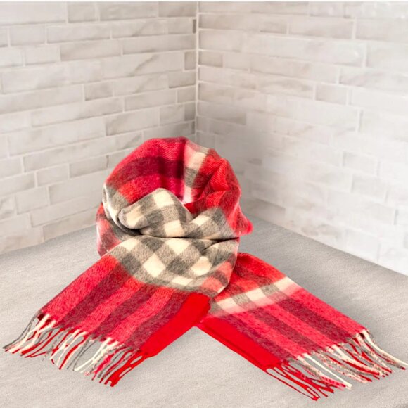 SCOTTISH IMPORT CASHMERE & LAMBSWOOL SCARF QUALITY GUARANTEED NWT - Picture 1 of 8